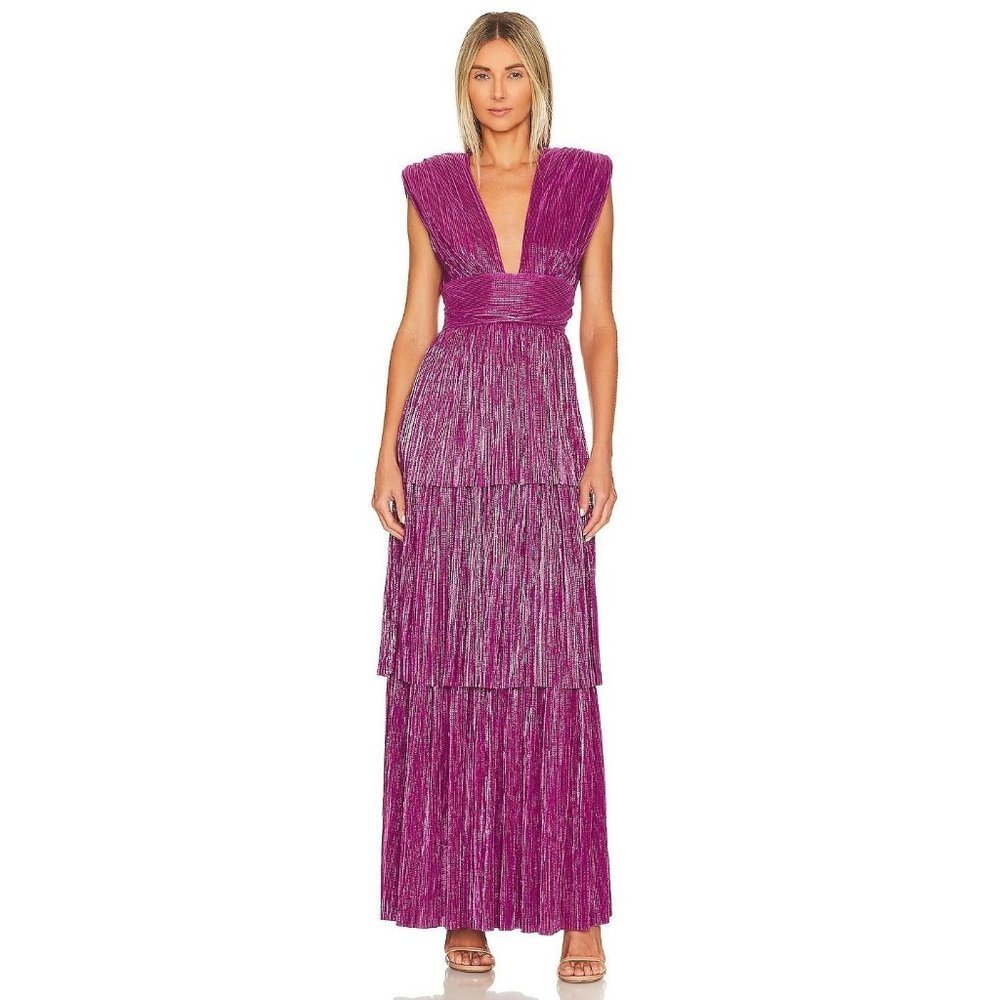 Sabina Musayev Judith Gown in Purple Small Womens Long Maxi Dress